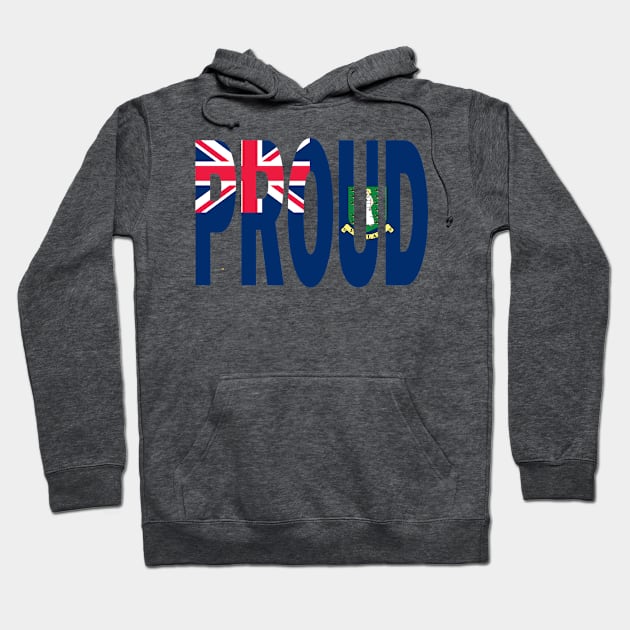 Tortola Flag Design in The Word Proud - BVI - Soca Mode Hoodie by Soca-Mode